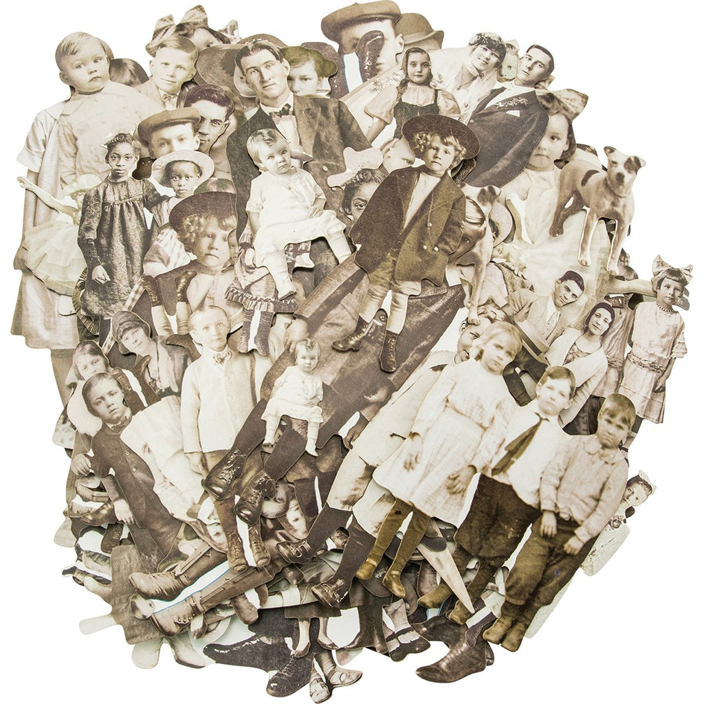 Paper Dolls by Tim Holtz Idea-ology, Card Stock, 107 Dye-Cut Printed Pieces (TH93555)