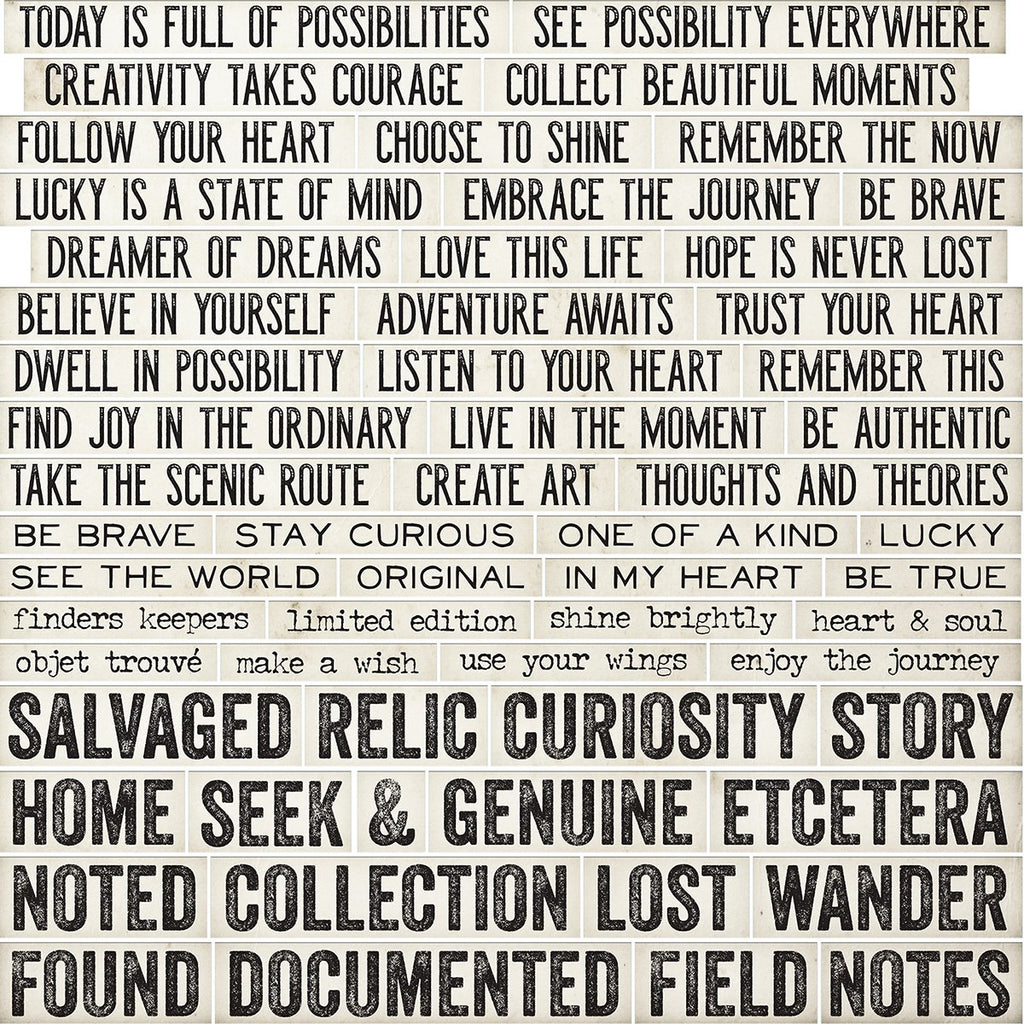 Quote Chips by Tim Holtz Idea-ology, Chipboard, 58 Quote Chips (TH93563)