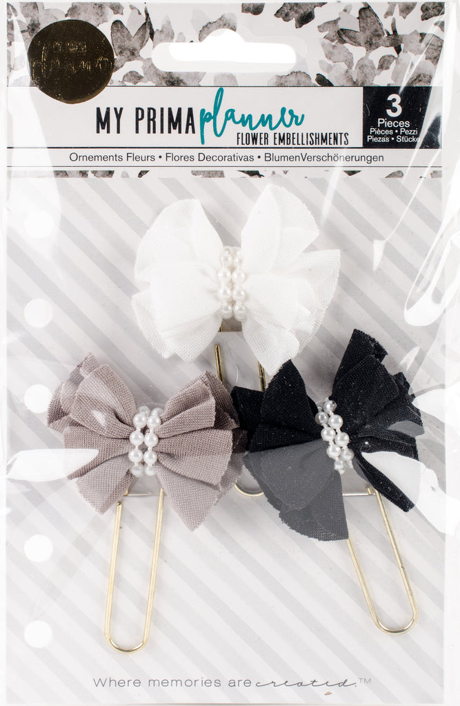 Prima Marketing 655350593742 My Prima Planner Clips - White Noir