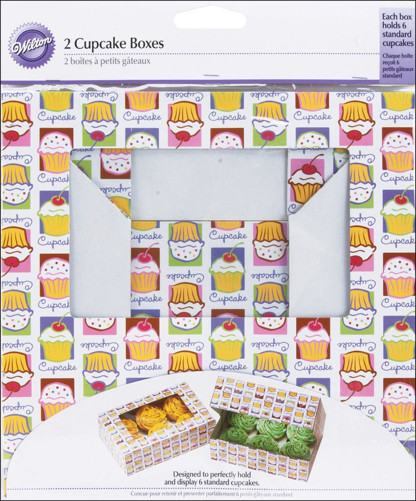 Wilton 415-1207 2-Pack 6 Cavity Cupcake Box, Heaven