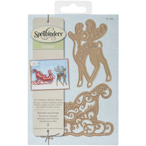 Spellbinders S4-551 Shapeabilities Reindeer & Sleigh Etched/Wafer Thin Dies