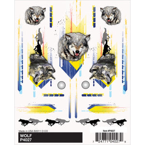 Pine Car Derby Dry Transfer Decal 4"X5" Sheet-Wolf