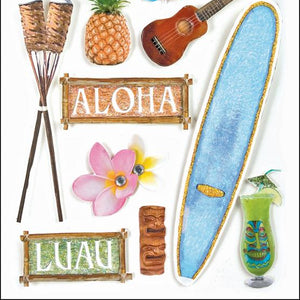 Paper House Productions STDM-0020E 3D Cardstock Stickers, Hawaii