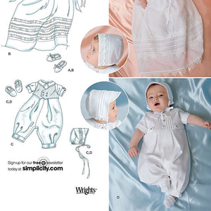 Simplicity Sewing Pattern 2457 Babies' Special Occasion, A (XXS-XS-S-M)