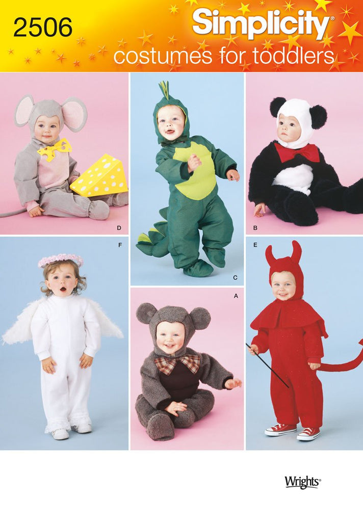 Simplicity Sewing Pattern 2506 Toddler Costumes, A (1/2-1-2-3-4)