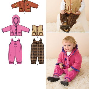 Simplicity Sewing Pattern 2523 Babies Sportswear, A (XXS-XS-S-M-L)