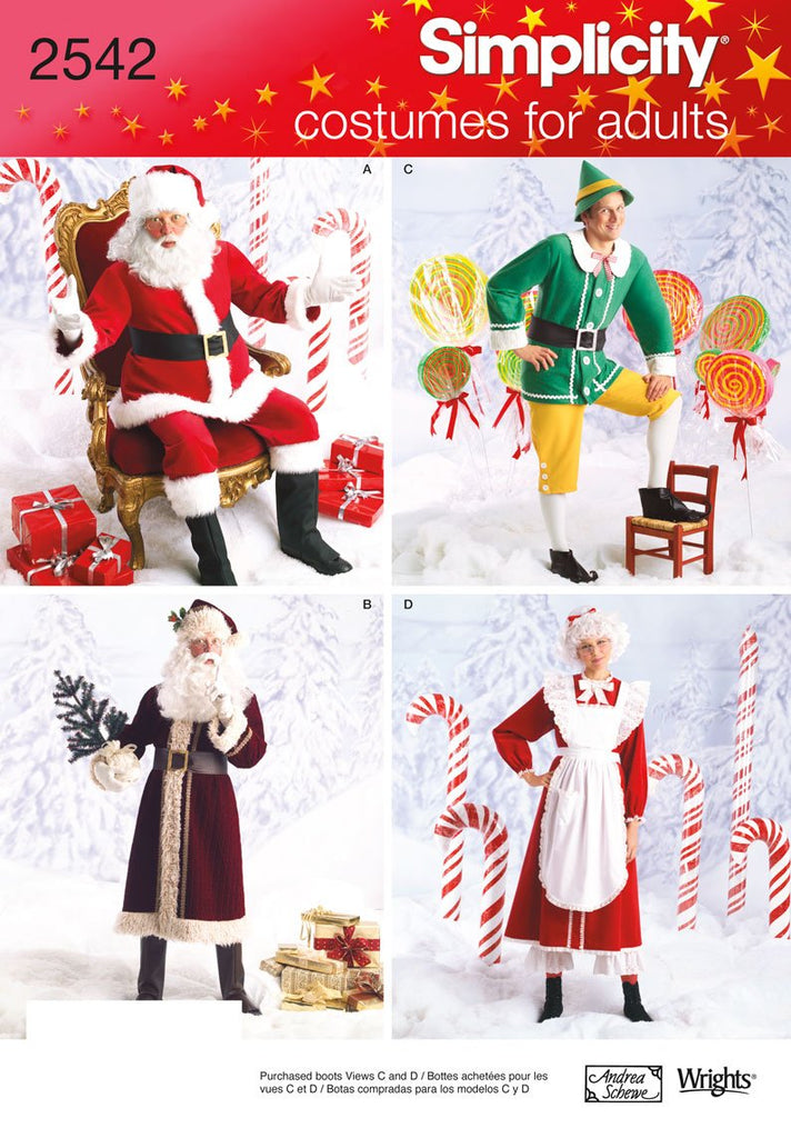 Simplicity Sewing Pattern 2542 Adult Costumes, BB (L-XL)
