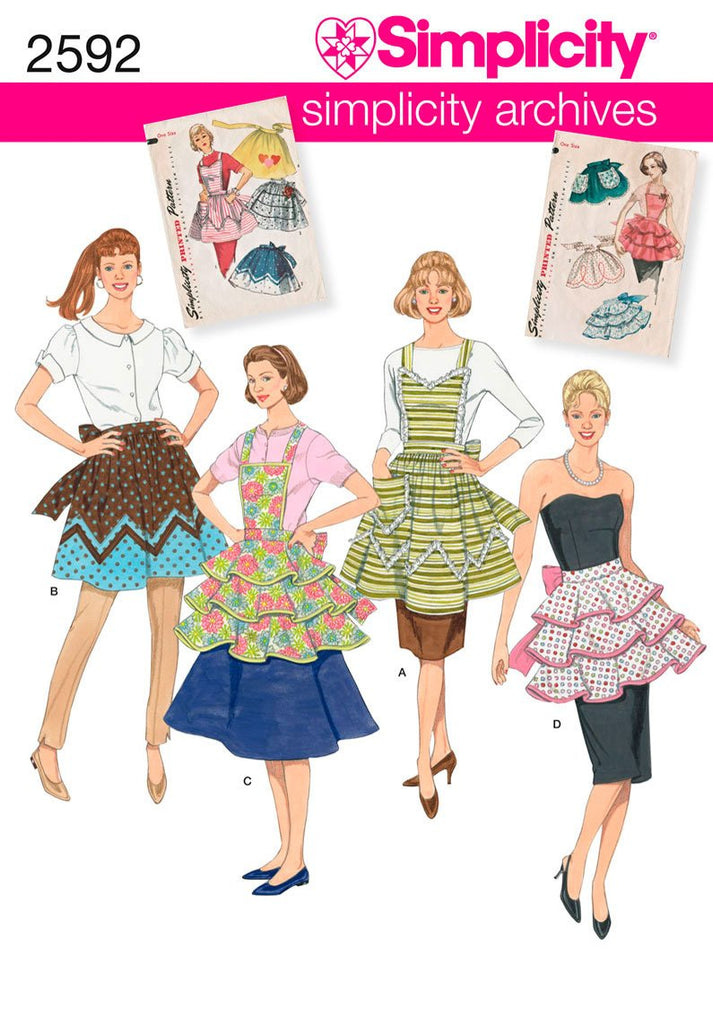 Simplicity Sewing Pattern 2592 Aprons, A (S-M-L)