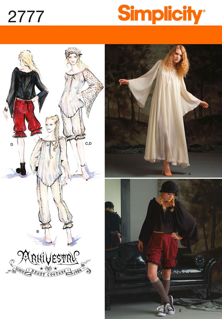 Simplicity Sewing Pattern 2777 Misses Costumes, HH (6-8-10-12)