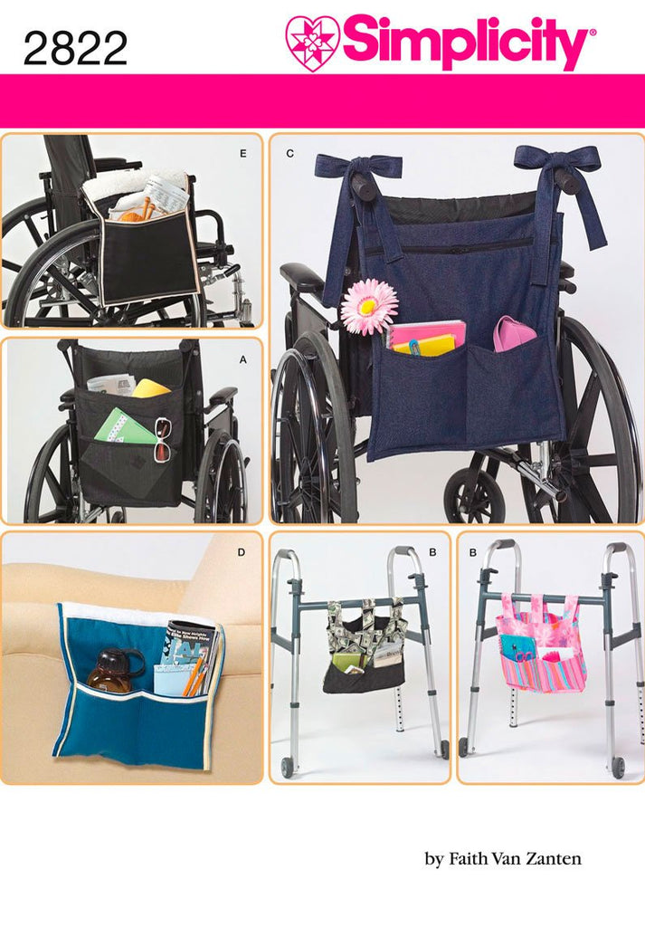 Simplicity Patterns Wheelchair and Walker Accessories Designed by Faith Van Zanten, 2822