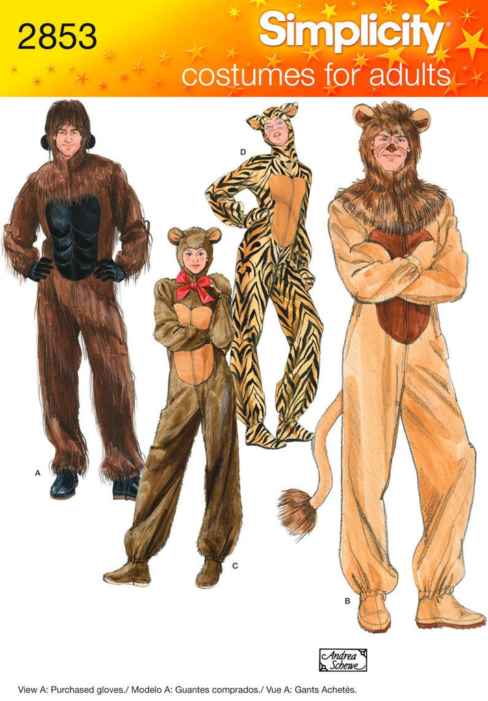 Simplicity Sewing Pattern 2853 Adult Costumes, A (XS-S-M-L-XL)