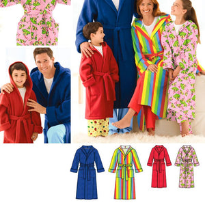 Simplicity Sewing Pattern 3575 Miss/Men/Child Sleepwear, A (XS-L/XS-XL)