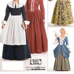 Simplicity Sewing Pattern 3723 Women's Pioneer Pilgrim Costumes Size R5 (14-16-18-120-22)