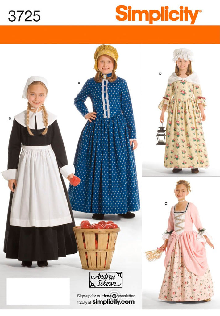 Simplicity Sewing Pattern 3725 Child and Girl Costumes, HH (3-4-5-6)