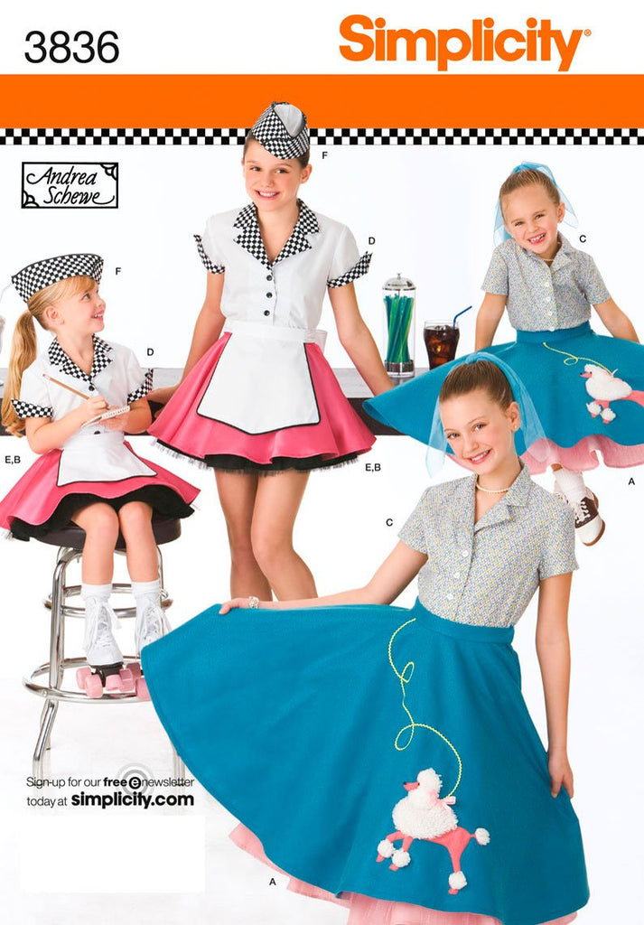 Simplicity Sewing Pattern 3836 Child and Girl Costumes, K5 (7-8-10-12-14)
