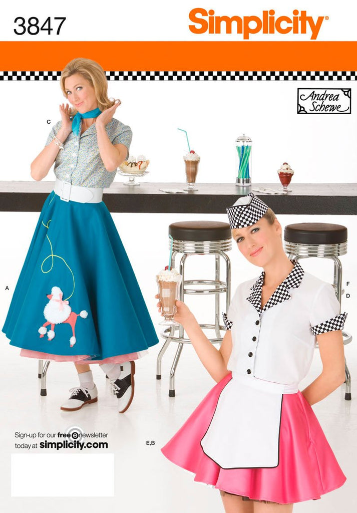 Simplicity Sewing Pattern 3847 Misses Costumes, HH (6-8-10-12)