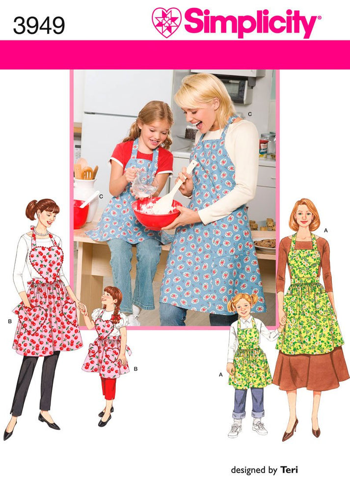 Simplicity Sewing Pattern 3949 Aprons, A (S-M-L/S-M-L)