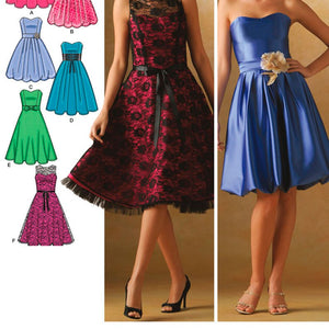 Simplicity Pattern 4070 Misses Miss Petite Dresses with Bodice and Skirt Variations Sizes 6-8-10-12-14