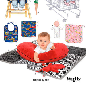 Simplicity Designed by Teri Pattern 4225 Baby Pillow Cover, Seat Covers, Bibs, Toys and More