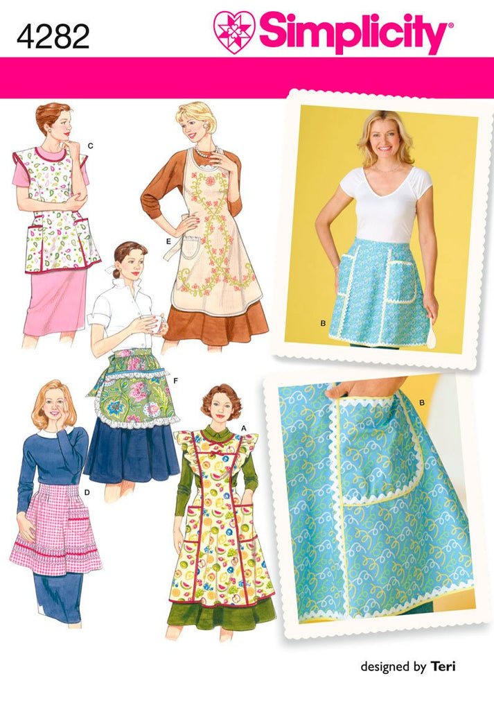 Simplicity Sewing Pattern 4282 Aprons, A (S-M-L)