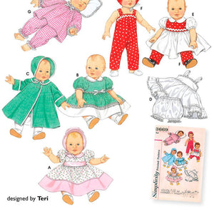 Simplicity Sewing Pattern 4707 Doll Clothes, A (S-M-L)