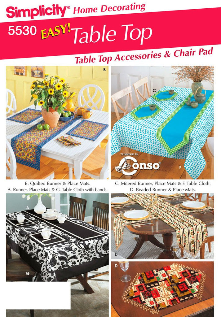 Simplicity Sewing Pattern 5530 Home Decorating, One Size