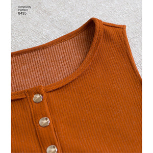 Simplicity Pattern 8435 Misses' Knit Bodysuit by Madalynne, Size XS-XL (One Size)