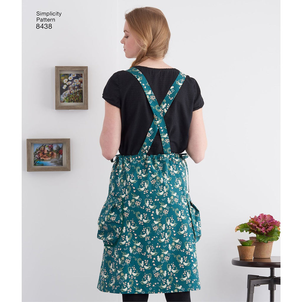 Simplicity Pattern 8438 Misses' Jumper with Suspenders and Petticoat By Dottie Angel, Size XS-XL
