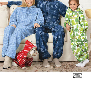 Simplicity Creative Patterns 1731 Child's, Teens' and Adults' Fleece Jumpsuit, A (X-Small-Large/X-Small-X-Large)