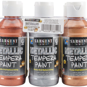 Sargent Art 17-6811 6 Pack 4oz Metallic Tempera Paint Set