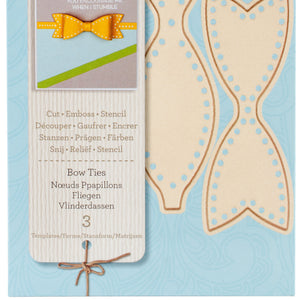 Spellbinders D-Lites Bow Ties Etched Dies, Brown