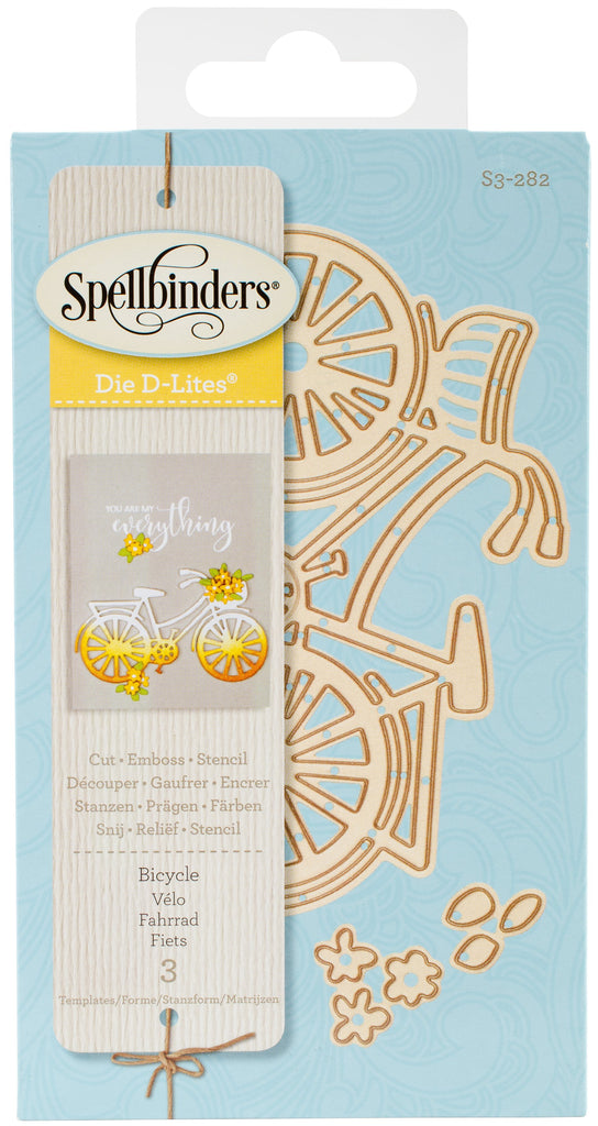 Spellbinders D-Lites Bicycle Etched Dies, Brown