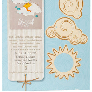 Spellbinders D-Lites Sun And Clouds Etched Dies, Brown