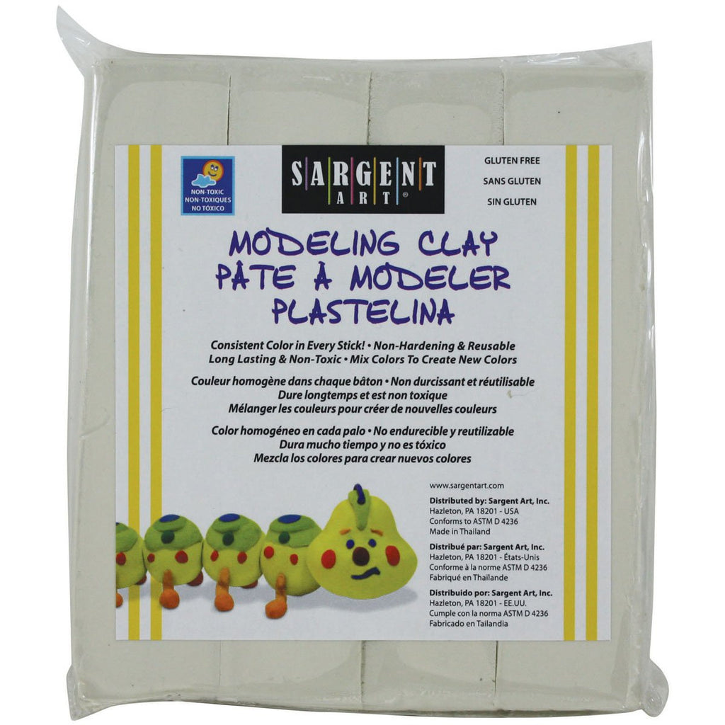 Sargent Art 22-4000 1-Pound Solid Color Modeling Clay, Cream