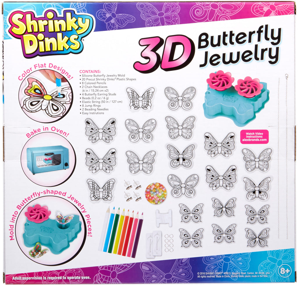 Shrinky Dinks 3D Butterfly Jewelry Kit