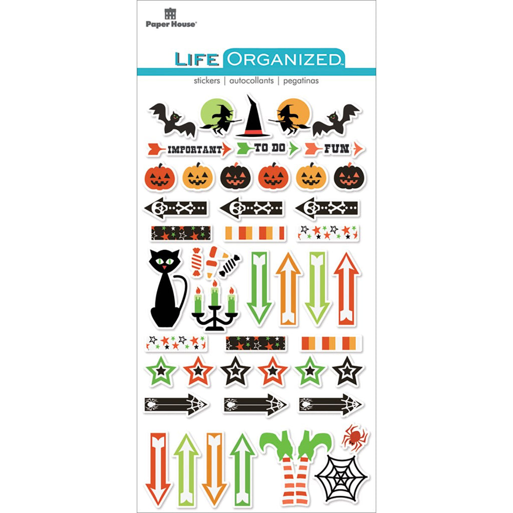 Paper House Productions Halloween Stickers, Epoxy, 3-Pack