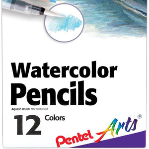 Pentel Arts Watercolor Pencil Set, 12 color set (CB9-12)