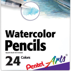 Pentel Arts Watercolor Pencil Set, 24 color set (CB9-24)