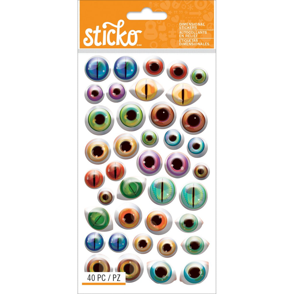Sticko Creepy Eyeballs Halloween Stickers