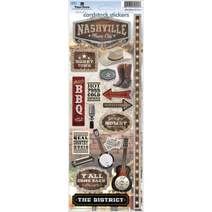 Paper House Productions STCX-0204E Nashville Cardstock Stickers (6 Pack), 5"