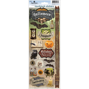 Paper House Productions STCX-0206E Halloween Hauntings Cardstock Stickers, 5"