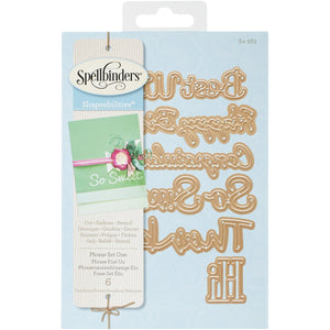 Spellbinders S4-563 Shapeabilities Phrase Set, Large