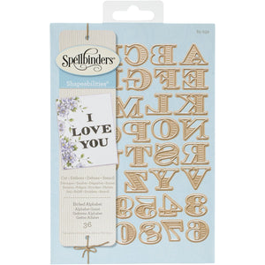 Spellbinders S5-239 Shapeabilities Etched Alphabet, Large