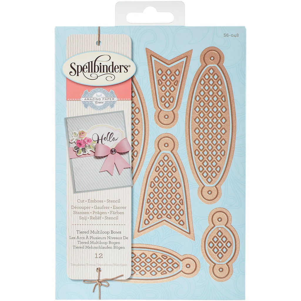 Spellbinders S6-048 Shapeabilities Amazing Paper Grace Tiered Multiloop Bows Etched/Wafer Thin Dies