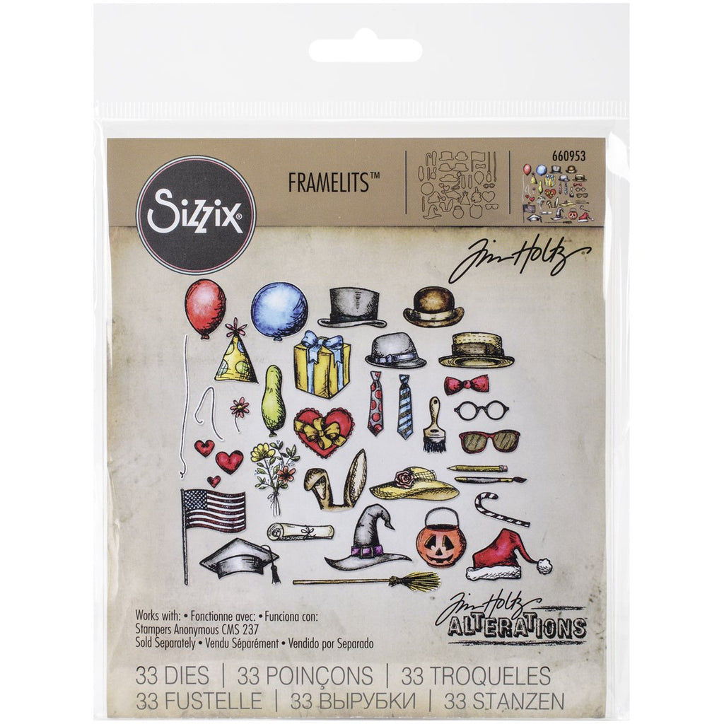 Sizzix 660953 Crazy Things Framelits Dies by Tim Holtz