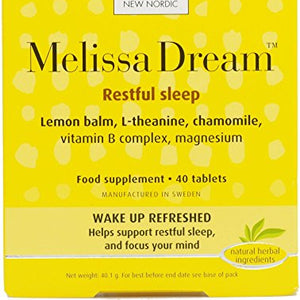 New Nordic Melissa Dream 40 tablets (Case of 6)