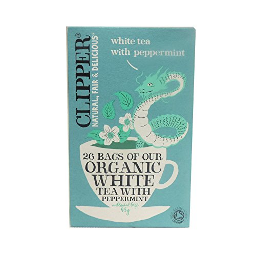 Clipper White Tea + Peppermint (26 Bags) Gluten Free Organic Vegan