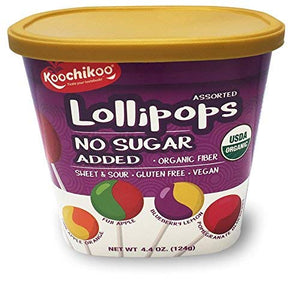Koochikoo Organic No Sugar Lollipop Canister 124 g