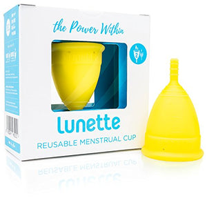 Lunette Reusable Menstrual Cup - Yellow - model 2 For Normal Or Heavy Flow - (En Version)