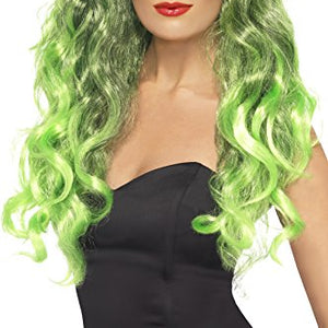 Smiffy's Curly Siren Wig, Green